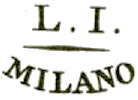 Marque linaire avec mention : LI MILANO / 