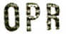 Marque linéaire avec mention : OPR /