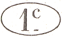 Marque ovale avec lettres C /