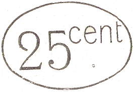 Marque ovale avec mention : CENT /