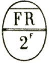 Marque ovale avec mention : FR 2f /