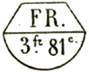 Marque ronde avec mention : FR. 3fr81c / 