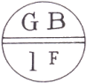 Marque ronde ou ovale avec lettres GB et valeur /