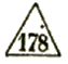 Marque triangulaire de facteur avec chiffre /