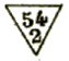 Marque triangulaire de facteur avec deux chiffres /