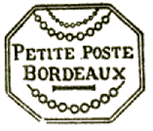 Petite Poste de Bordeaux - Marque encadrée guirlandes non nouées /