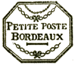 Petite Poste de Bordeaux - Marque encadrée guirlandes nouées /
