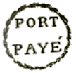 Petite Poste de Lyon - Marque circulaire ornée avec mention : PORT PAYE /