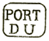 Petite Poste de Lyon - Marque rectangulaire avec mention : PORT DU /