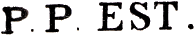Marque linéaire : P.P. EST. (Estafette) /
