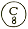 Petite Poste de Paris - Marque circulaire avec petite lettre et chiffre /