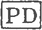 Marque encadrée avec mention PD en noir (port payé jusqu'à destination) /