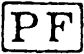 Marque encadrée avec mention PF (port payé jusqu'à la frontière) /