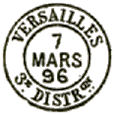Timbre à date au type 15 avec nom de ville et numéro de distribution