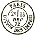 Timbre à date au type 17 avec mention : DISTon DES IMPRes