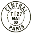 Timbre à date au type 84 avec ville et lettre T /