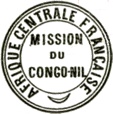 Timbre avec mention : AFRIQUE CENTRALE FRANCAISE MISSION DU CONGO-NIL /