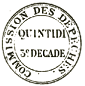 Timbre avec mention : COMMISSIONS DES DEPECHES /