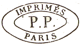 Timbre ovale mention : IMPRIMES P.P. /