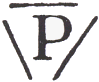 Le timbre P dans un triangle ouvert /