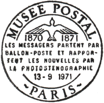 Timbre à date du musée postal de Paris /