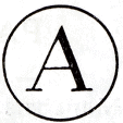 Indicatif alphabétique de la petite poste en Ferme de Paris, bureau A (18 à 20/10 à 11 mm) /