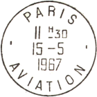 Timbre à date au type A8 avec mention : PARIS / - AVIATION / 