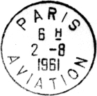 Timbre à date au type A7 avec mention : PARIS / AVIATION / 