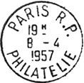 Timbre à date au type A7 avec mention : PHILATELIE /