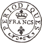 Marque circulaire avec mention PERIODIQUES FRANCS et lys / 