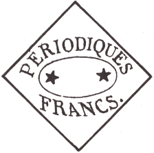 Marque triangulaire avec mention PERIODI. FRANCS et deux étoiles au centre /