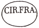 Marque ovale avec mention : CIR FRA /