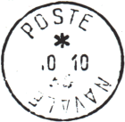 Timbre à date de la poste navale au type 04