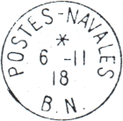 Timbre à date de la poste navale au type 04