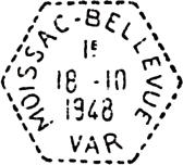 Timbre à date de la poste rurale au type F6e /