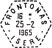 Timbre à date de la poste rurale au type F8 /