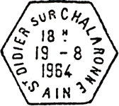 Timbre à date des recettes auxiliaires rurales au type E7 /