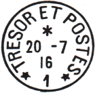 Les secteurs postaux - Timbre à date au type 04 /