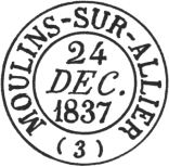 Les oblitérations de janvier 1849 - Type 13 /