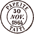 Timbre  date au type 14 avec mention : PEPETE TATI / 