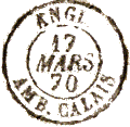 Timbre à date d'entrée par voie de mer au type 15 /