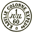 Timbre à date au type 15 avec mention : KABYLIE COLONNE EXPEDre /