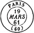 Oblitération de Janvier 1849 - Timbre à date Paris 60 /