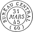 Timbre à date du bureau central /