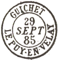 Timbre à date au type 15 avec mention : GUICHET