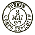 Timbre  date au type 15 avec mention : TONKIN CORPS EXPEDITre