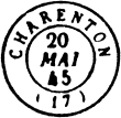 Timbre à date au type 15 /