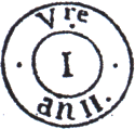 Timbre à date type III de 1802 /