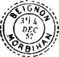 Timbre à date des bureaux de distribution au type B1 /