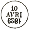 Timbre à date au type a